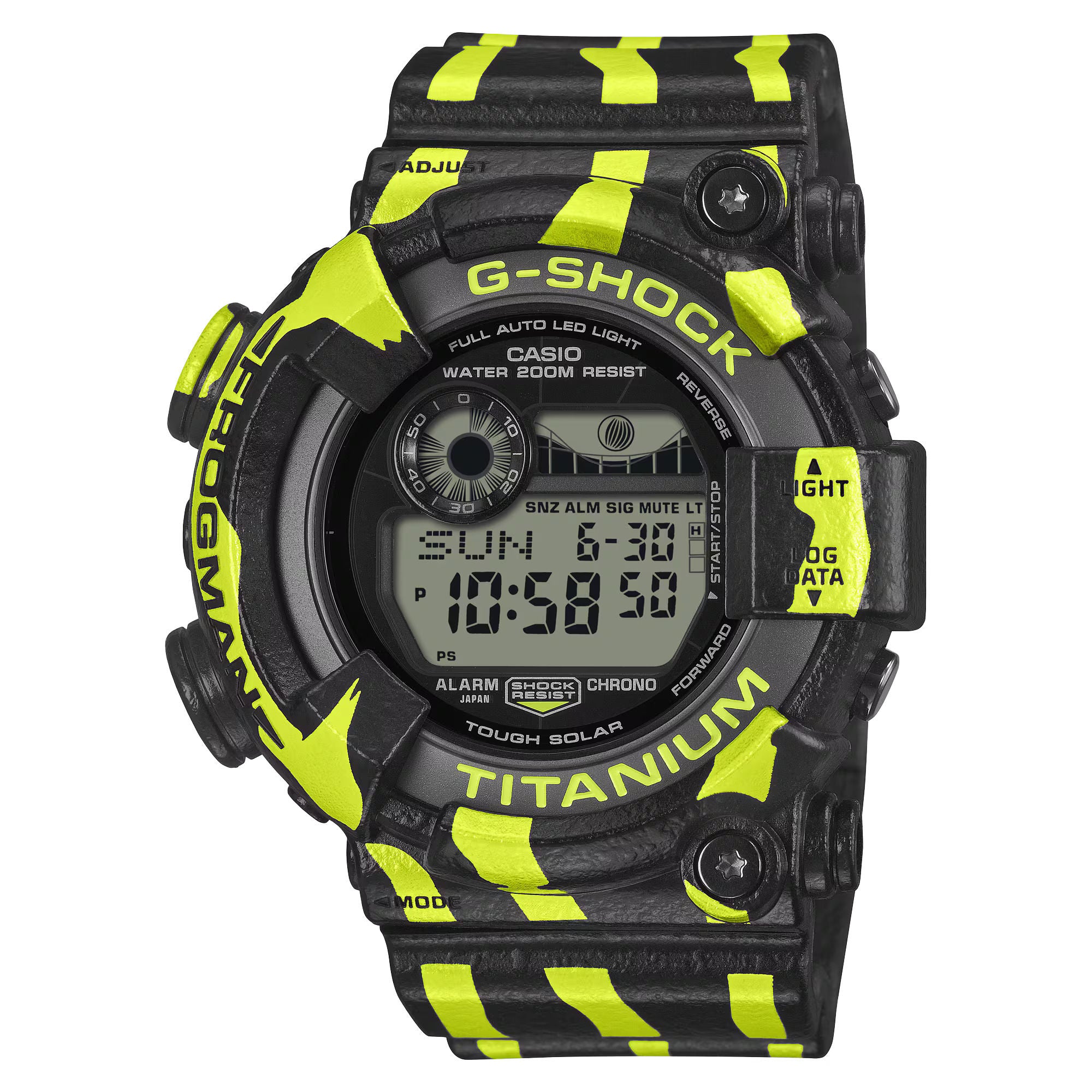 Casio G-SHOCK FROGMAN GW-8200TPF-1D, Poison Dart Frog Collaboration Tough Solar ISO 200m Diver Watch
