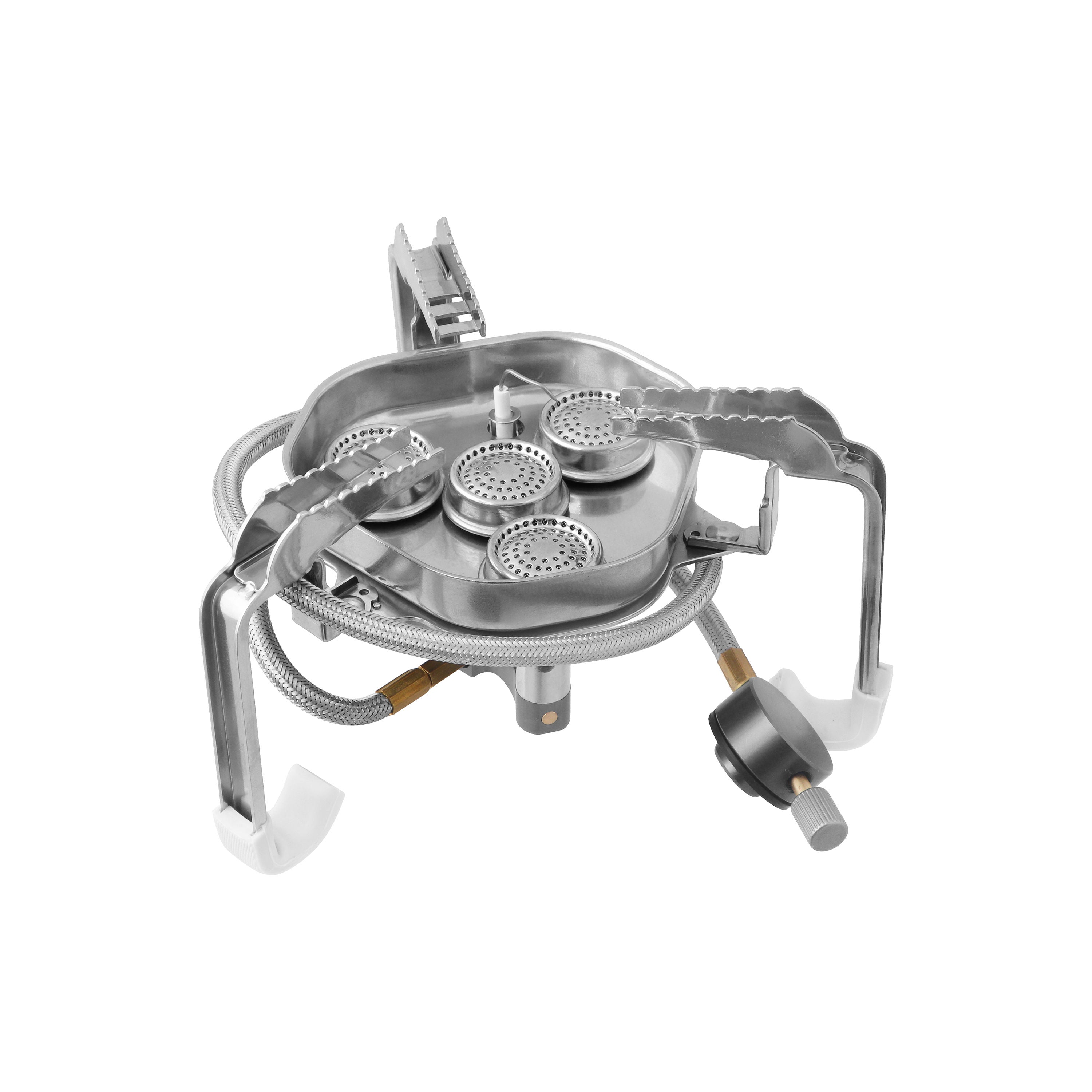 Ultra-Compact Multi-Burner Portable Backpacking Gas Stove with Carrying Case