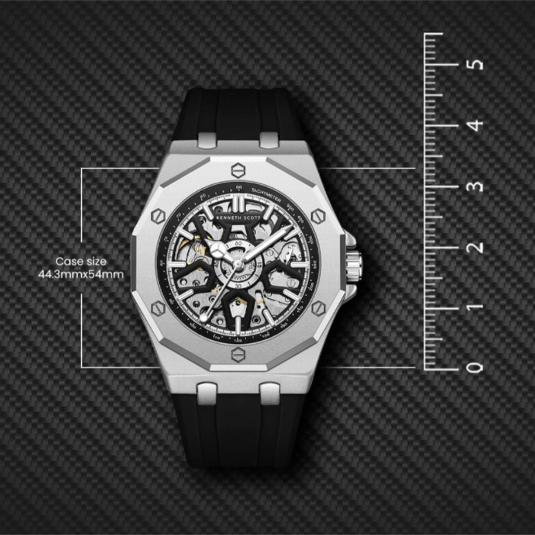 KENNETH SCOTT Men's Automatic Black Dial Watch, K25301 Series