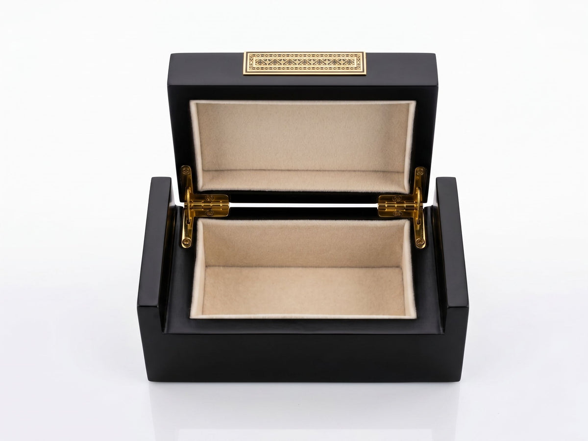 Luxury Matte Black Wooden Gift Box – Premium ( EMPTY BOX )