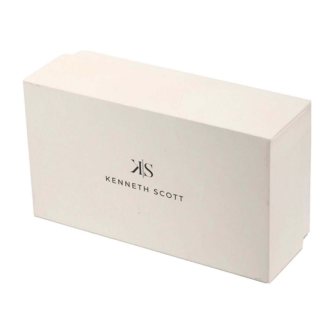 KENNETH SCOTT Men's White Dial Analog Watch, K23025-GBGW Series