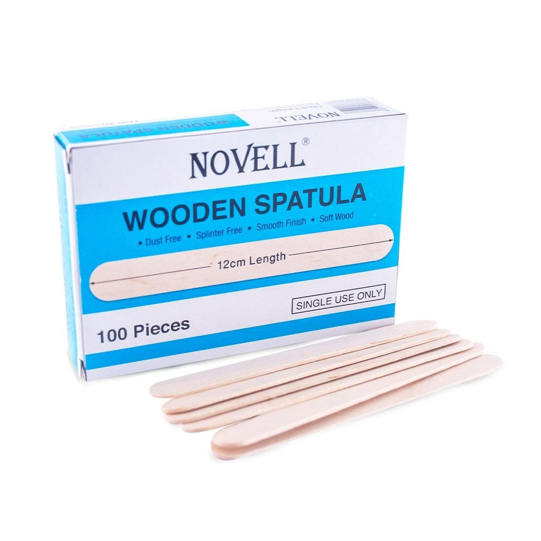 NOVELL Wooden Spatula, 100 Pieces