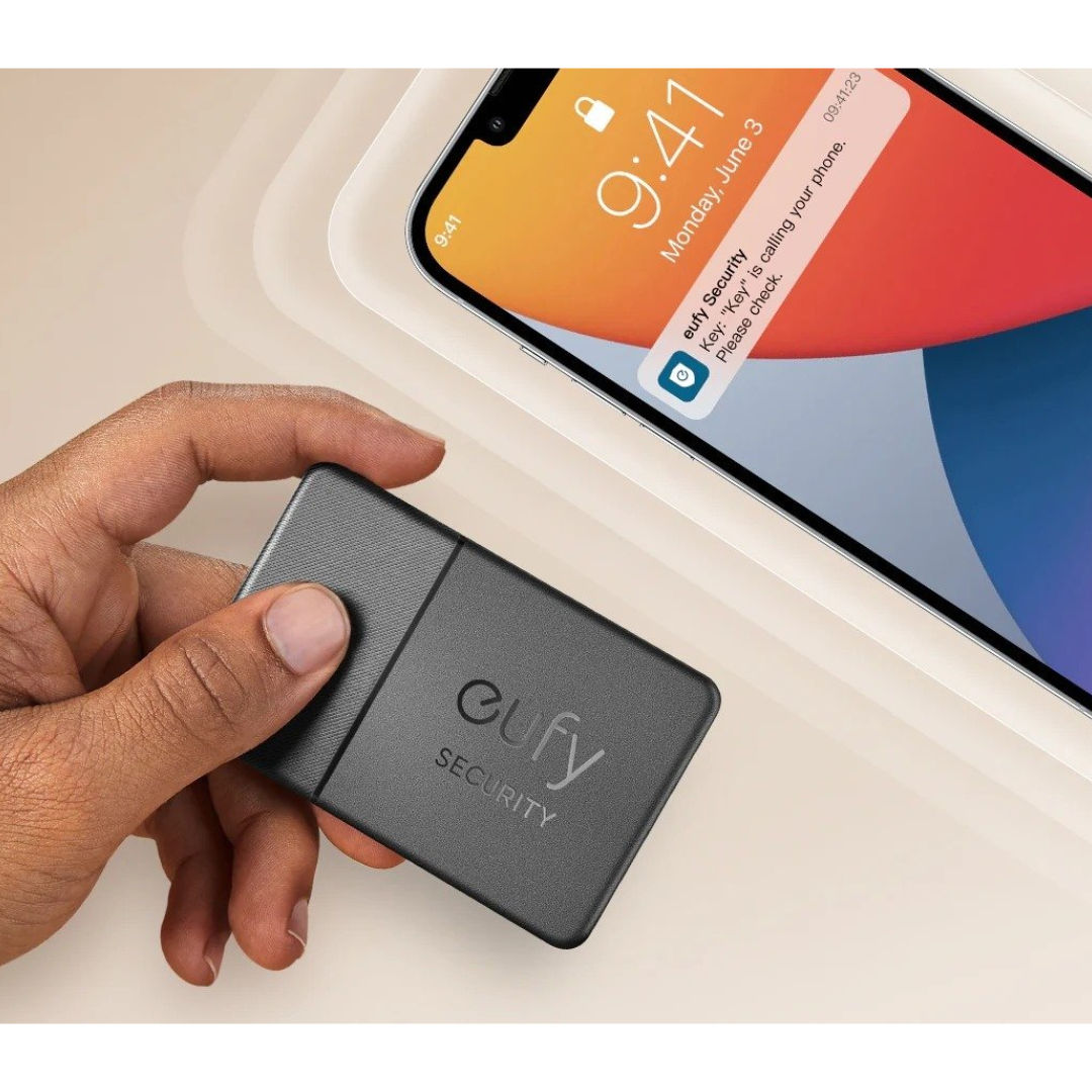 Eufy Security SmartTrack Card by Anker, Apple Find My Compatible, Ultra-Thin Item Finder, Black