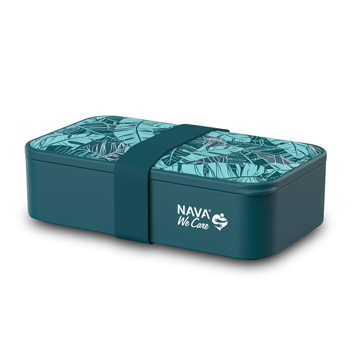 NAVA Rectangular Plastic Lunch Box We Care, 650ml
