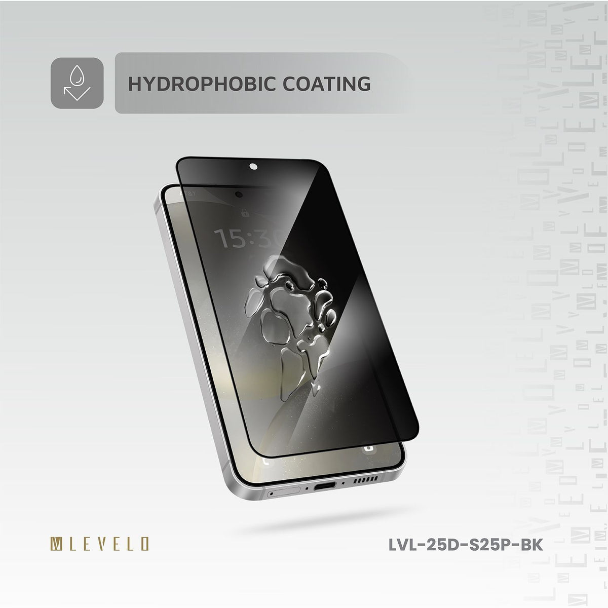 Levelo 2.5D Silk Print High Silicone Aluminum Glass For Samsung S25 Series