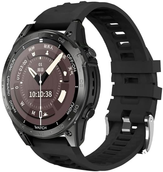 Telux SportX Smartwatch, 1.39 TFT Display, 220mAh Battery, IP67 Waterproof, Black