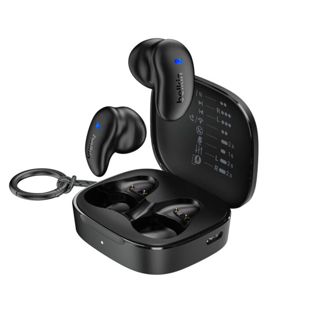 Belkin SoundForm™ Anywhere Wireless Earbuds, Bluetooth 6.0, 26H, Black