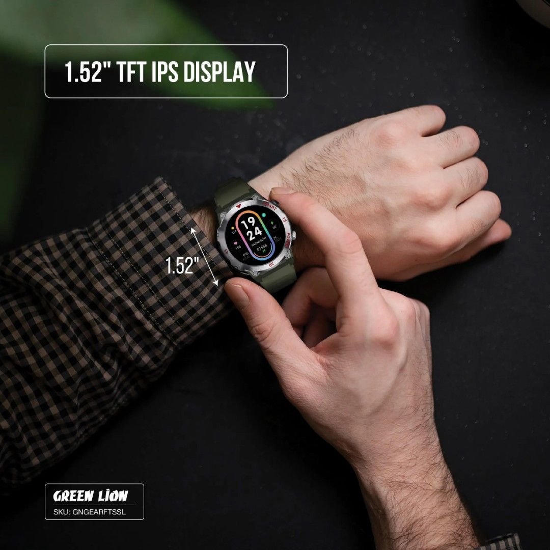 Green Lion Gear Fit Smart Watch, Silver