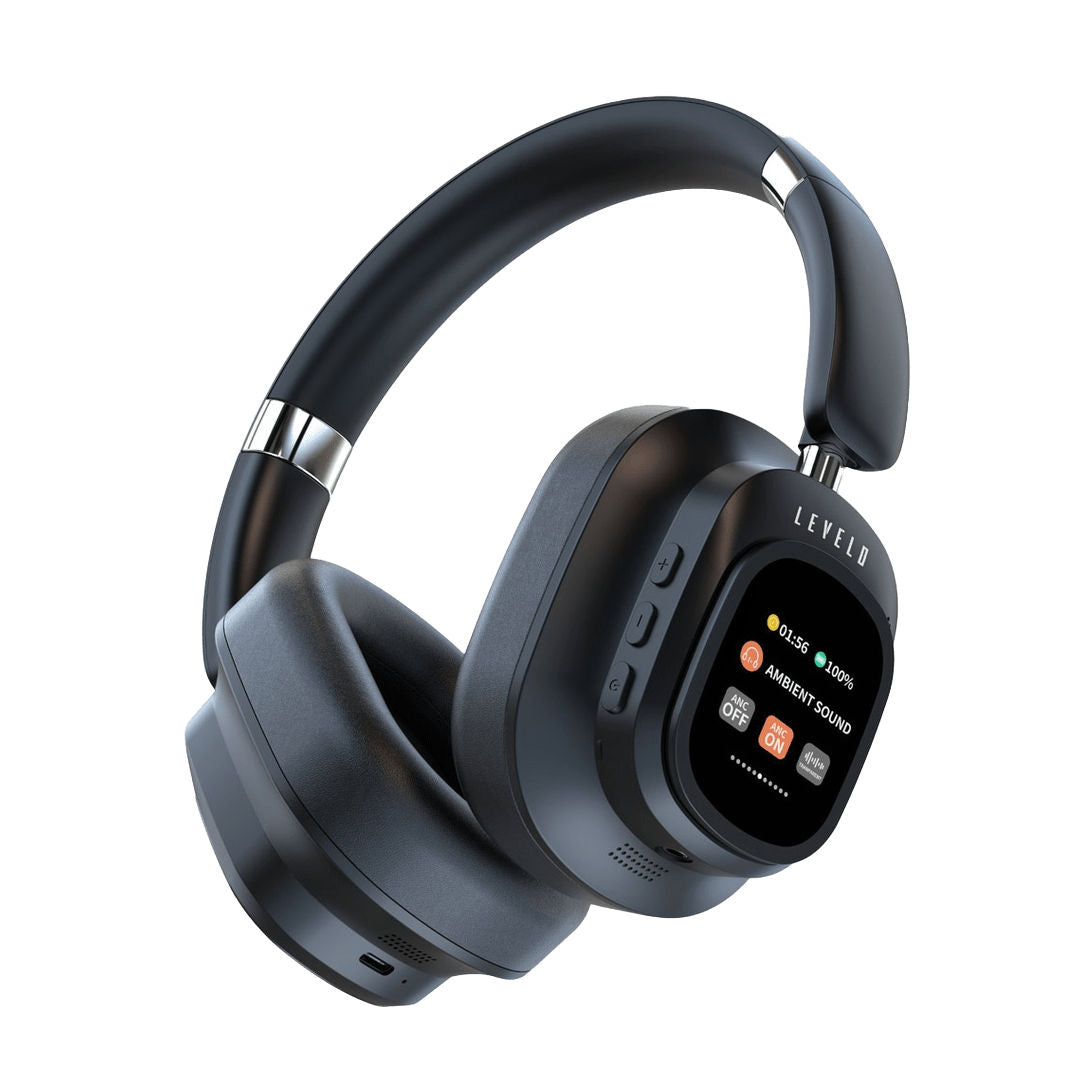 Levelo VibeMaster Wireless Hybrid ANC Headphone, Black