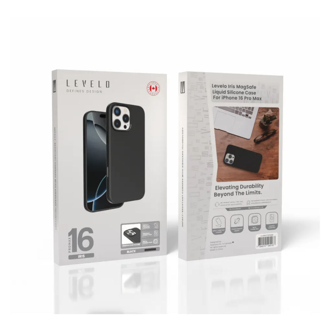 Levelo Iris Magsafe Liquid Silicone Case iPhone 16 Pro and Pro Max