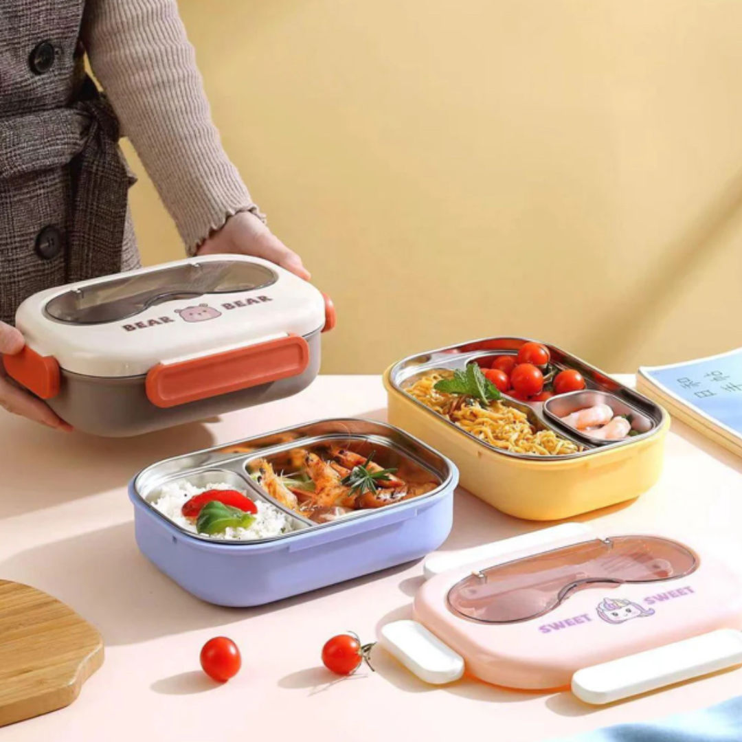 Twisoo Lunch Box Stainless Steel with Cutlery set, Sunglass shape, LBS-004