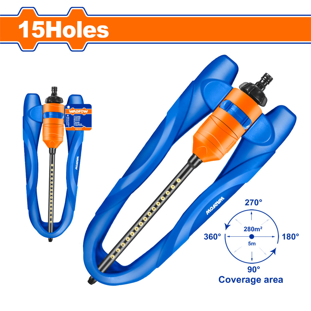 WADFOW Oscillating Sprinkler, 17 Hole