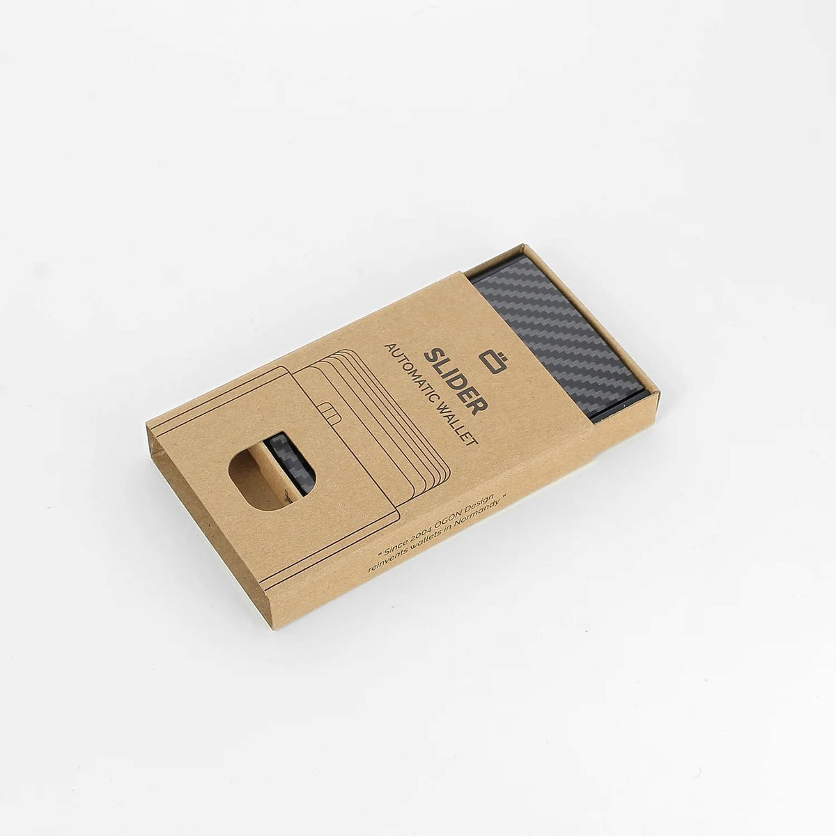 Ogon Automatic Slider Card Holder, Genuine Carbon Fiber Edition