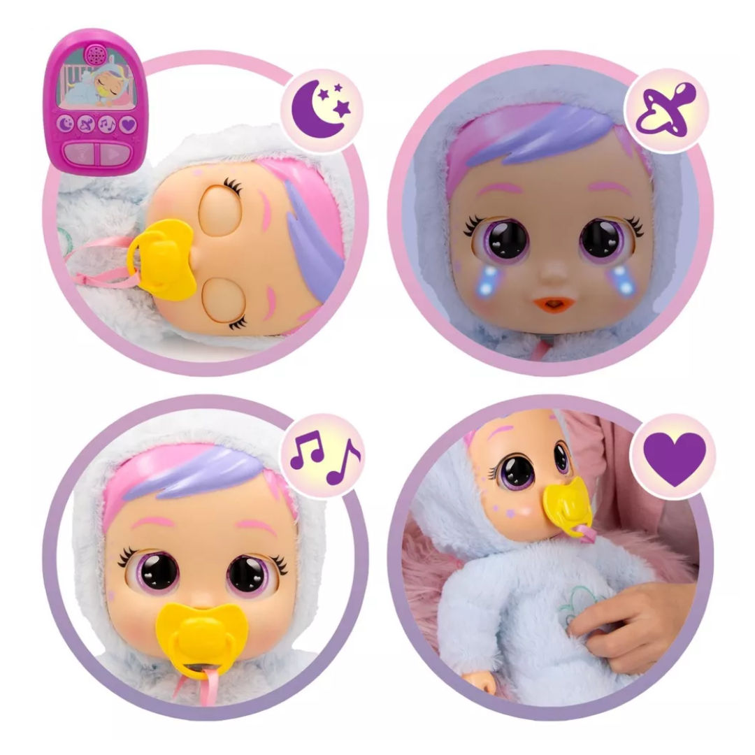 Cry Babies Jenna's Sleep Routine Interactive Doll, 32.5cm, For Age 18+ Months