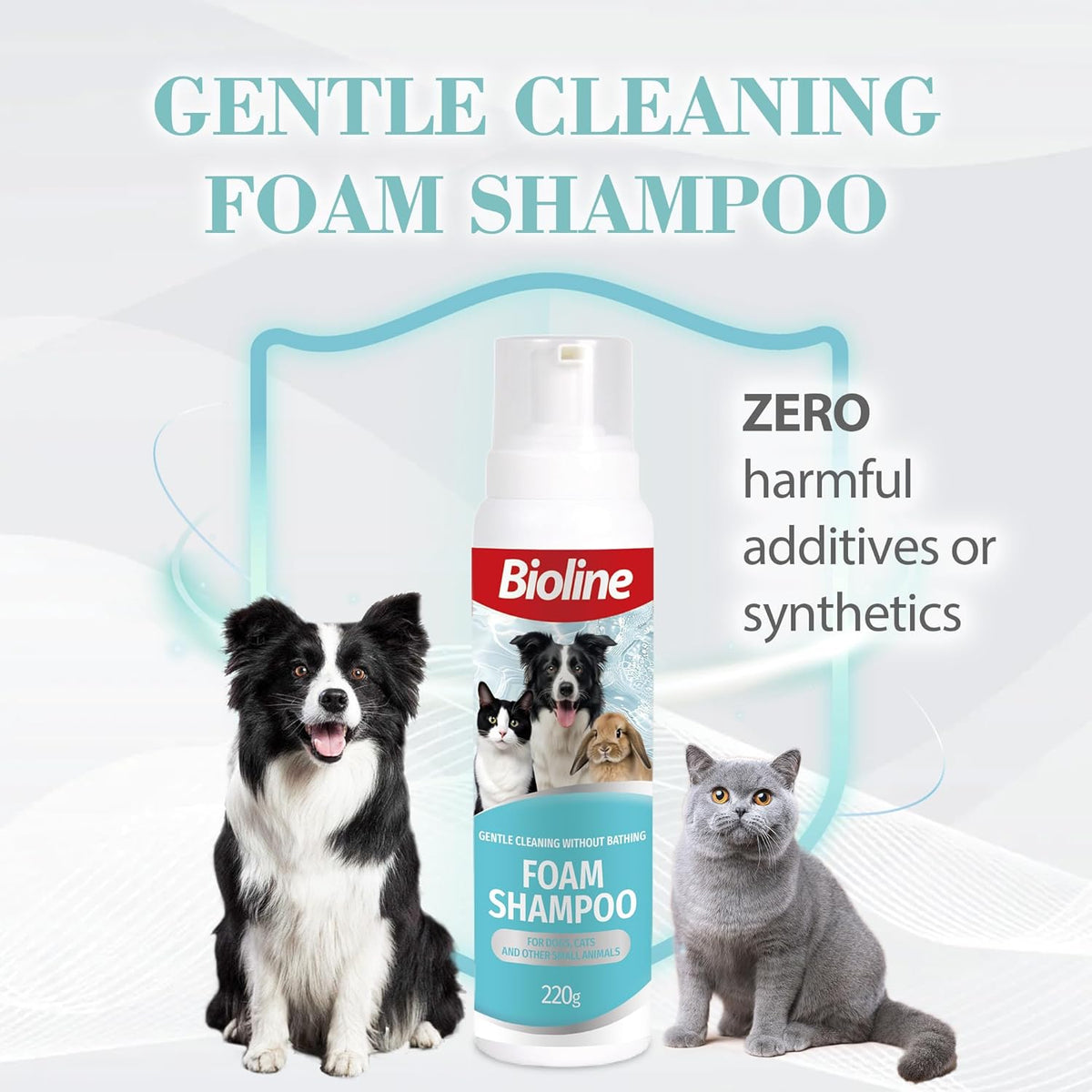 Bioline Foam Shampoo For Cats And Dogs, 220gm