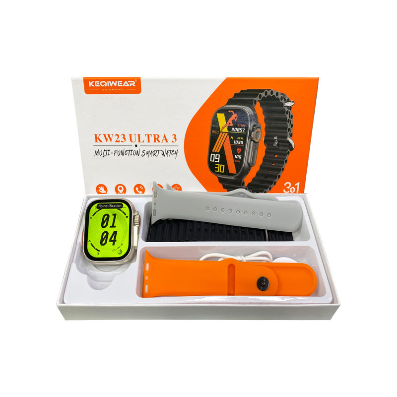 KEQIWEAR KW23 Ultra Smart Watch with 3 Bands