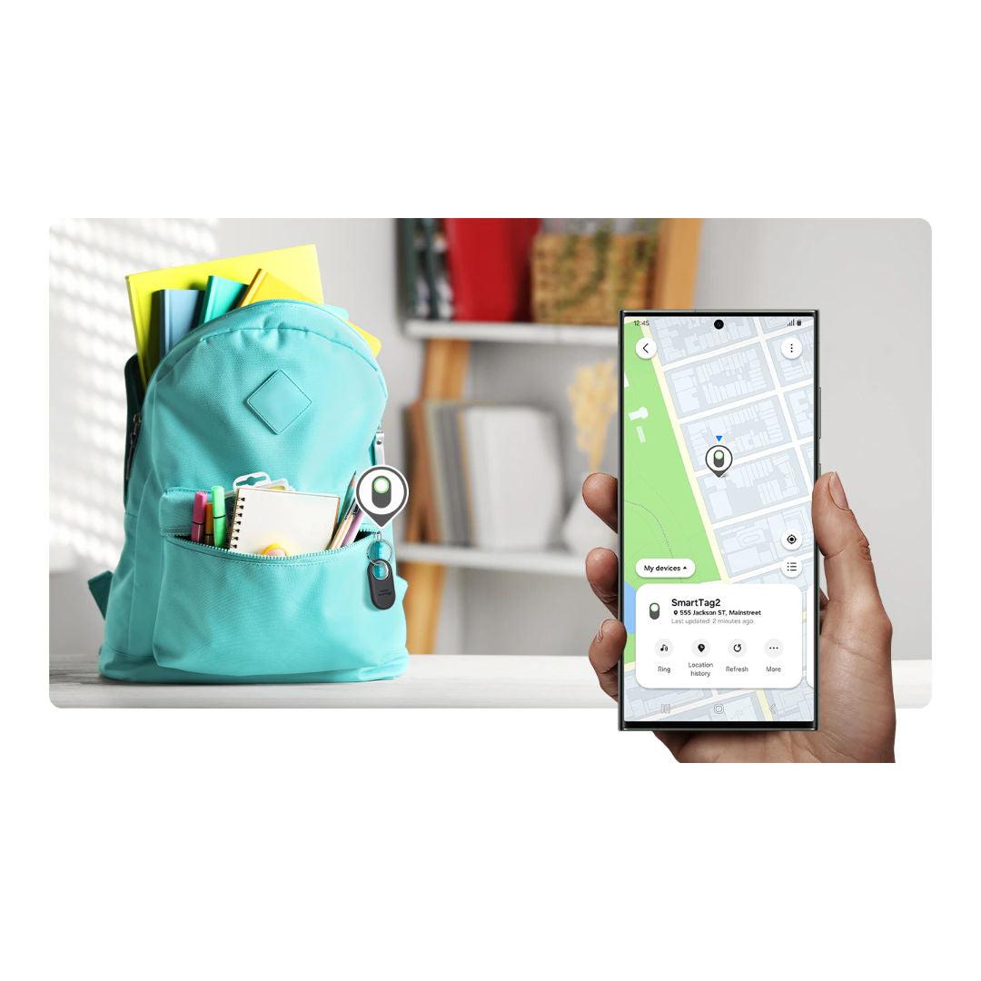 Samsung Galaxy SmartTag2 Bluetooth Tracker, White, Pack of 1, Up to 500 Days Battery