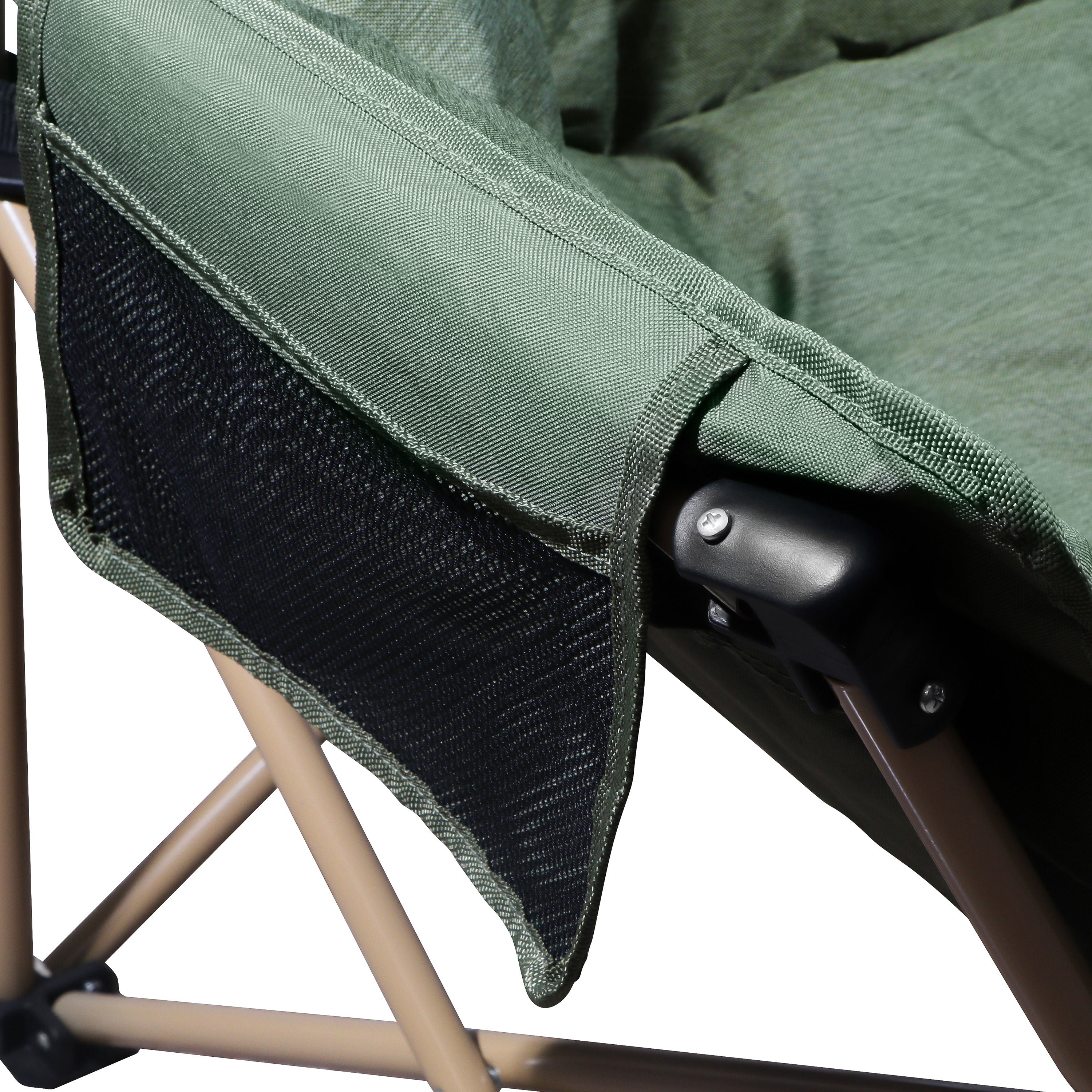 Oversized Heavy-Duty Fully Padded Plush Club Camping Chair, 500-lb Capacity