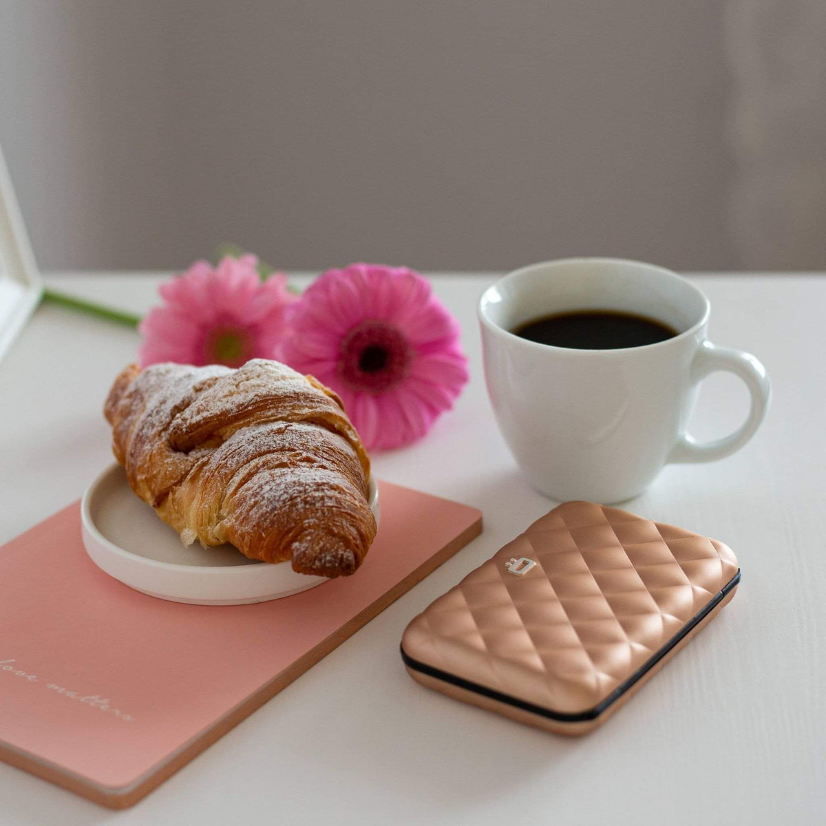 Ogon Helsinki Ladies Wallet Small Case Card Holder, Rose Gold
