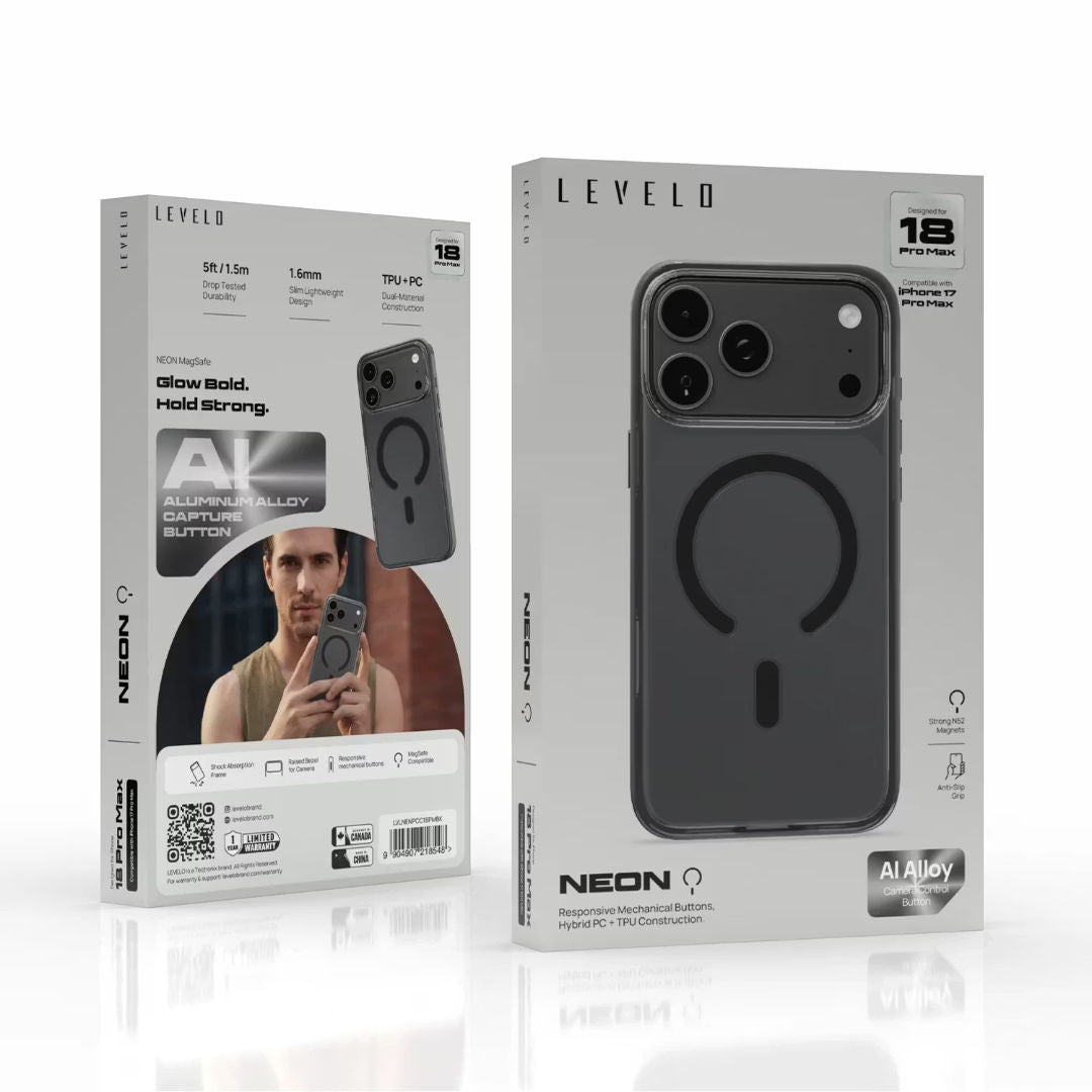 Levelo Neon Magsafe Case for iPhone 18 Pro & 18 Pro Max