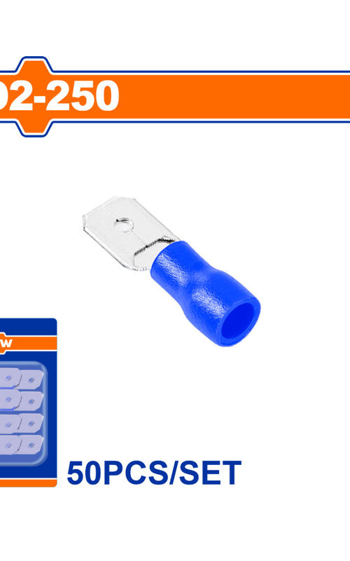 WADFOW Insulated Electrical Terminal Connector Sets, 50 Piece Wire Crimp Terminals, Color Coded, Blister Packed