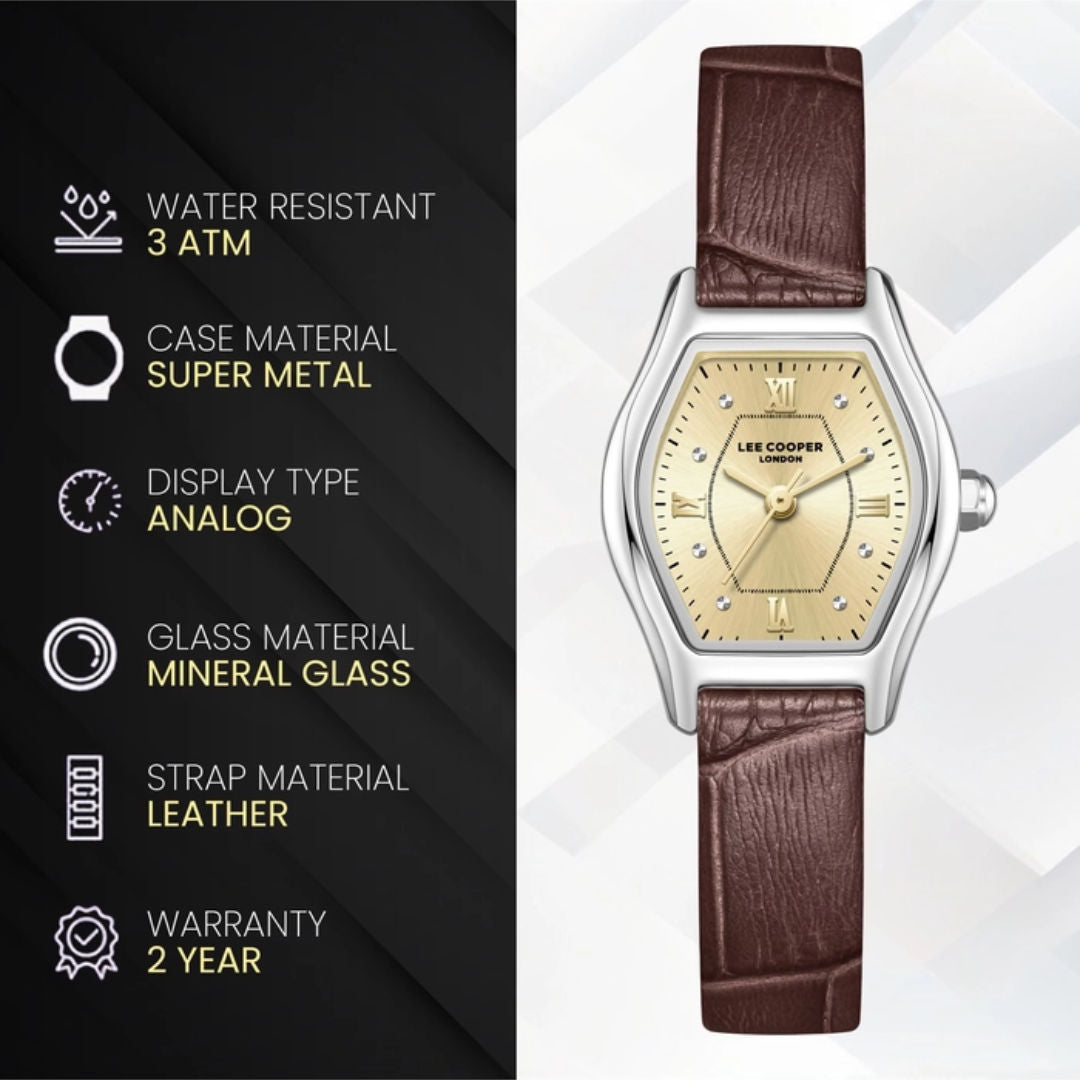 Lee Cooper Women's Leather Band Watch, LC08392 Series