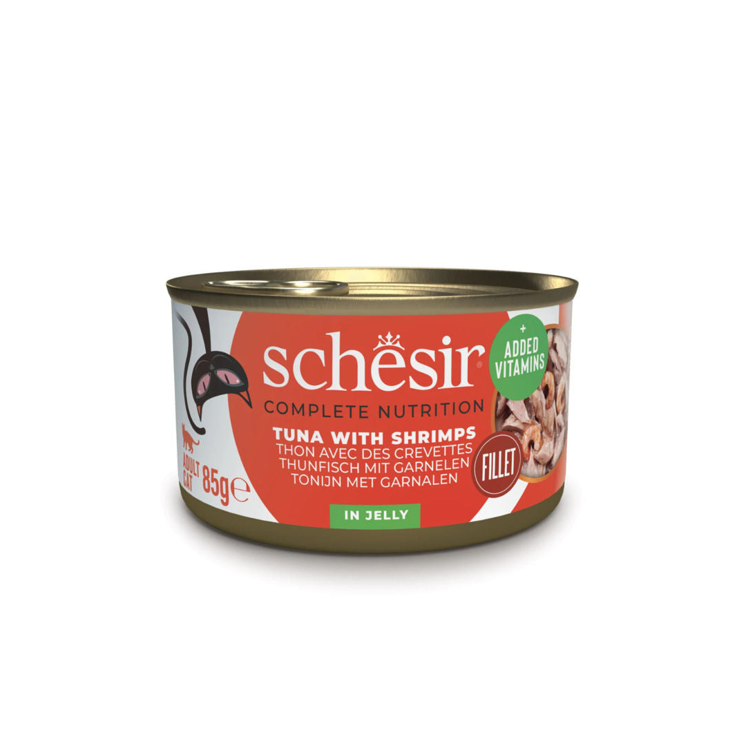Schesir Complete & Balanced Nutrition Wet Cat Food in Jelly Can, 85g