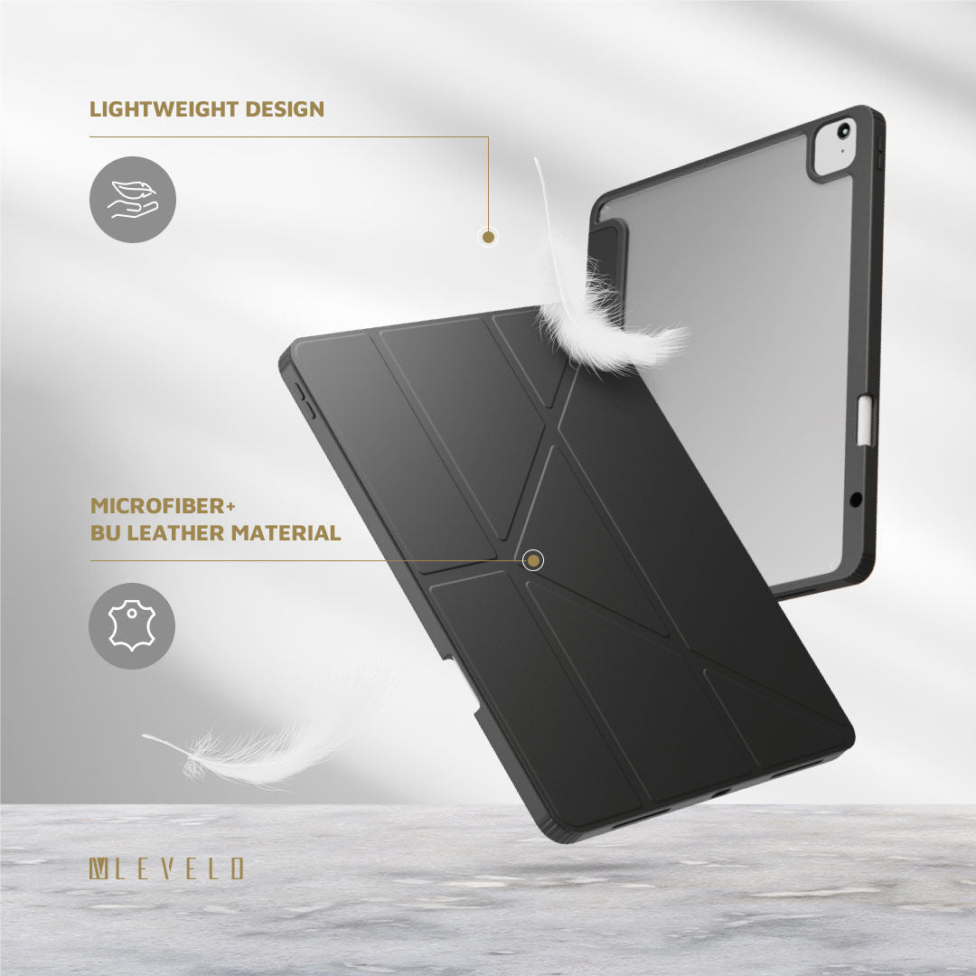 Levelo Conver Clear Back Hybrid Case for 2024 iPad Series