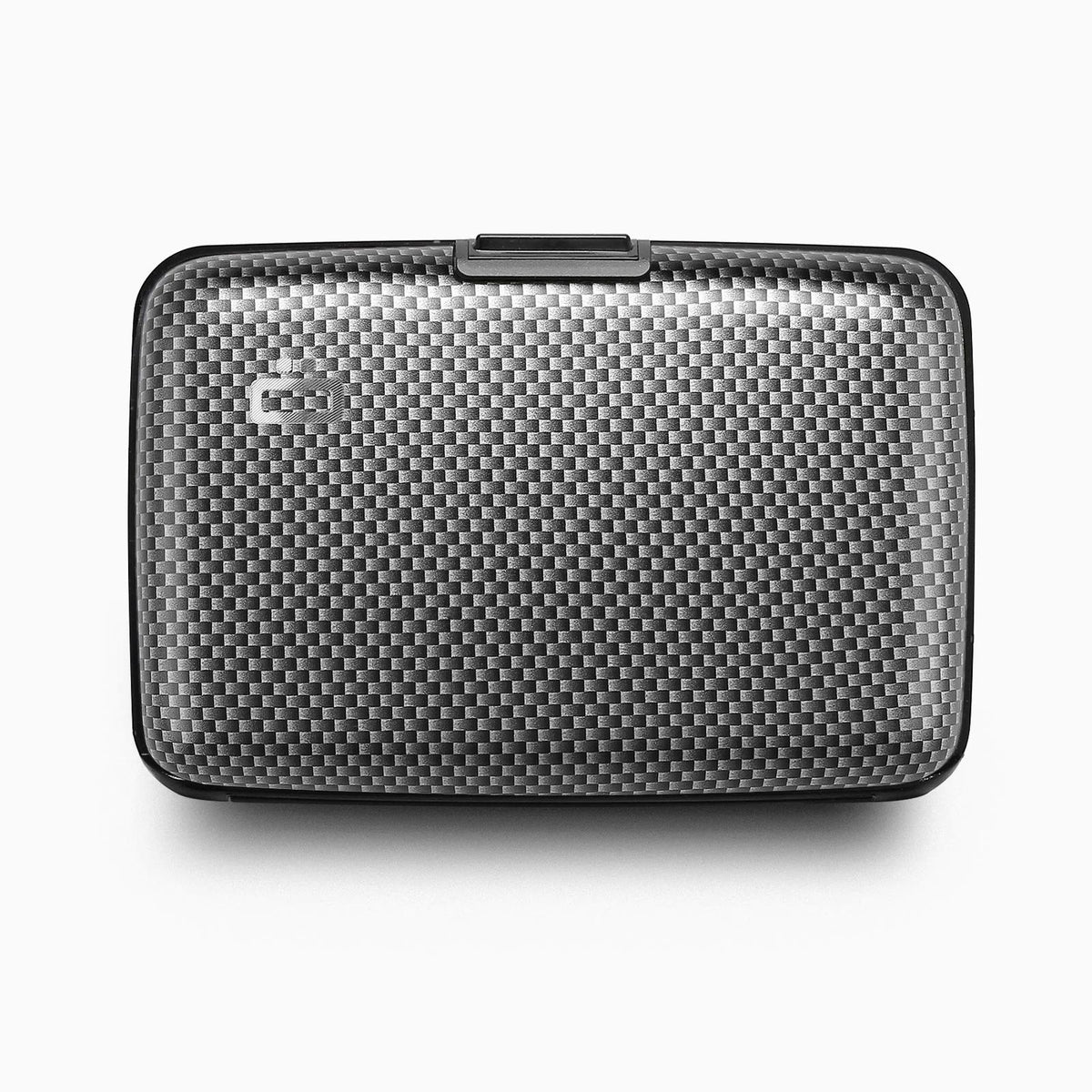 Ogon Aluminum Wallet Small Case V1, Carbon Square Effect Print