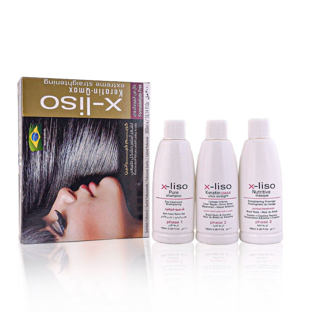 مجموعة X-Liso Keratin Qmax، 3 × 100 مل