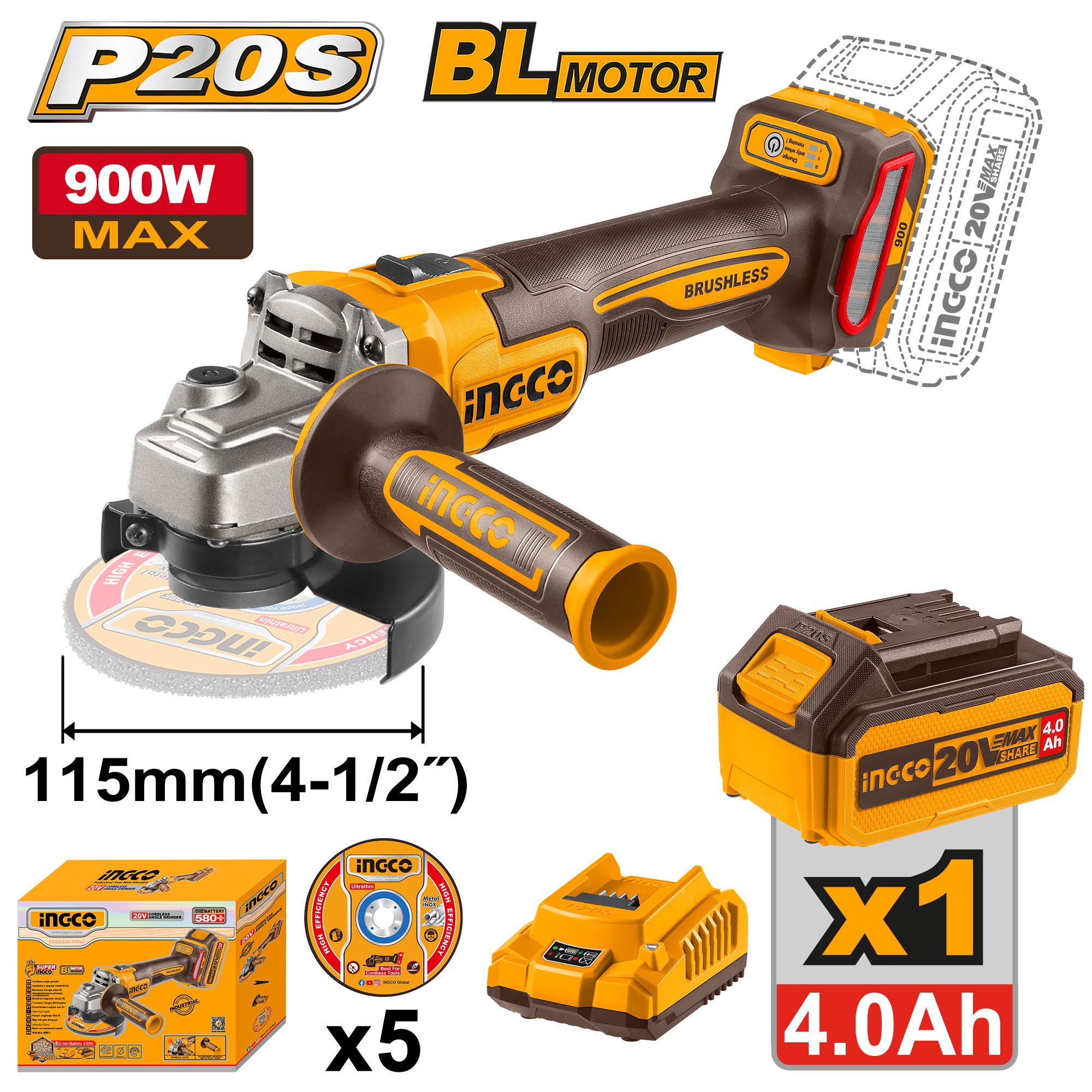 INGCO Cordless Angle Grinder