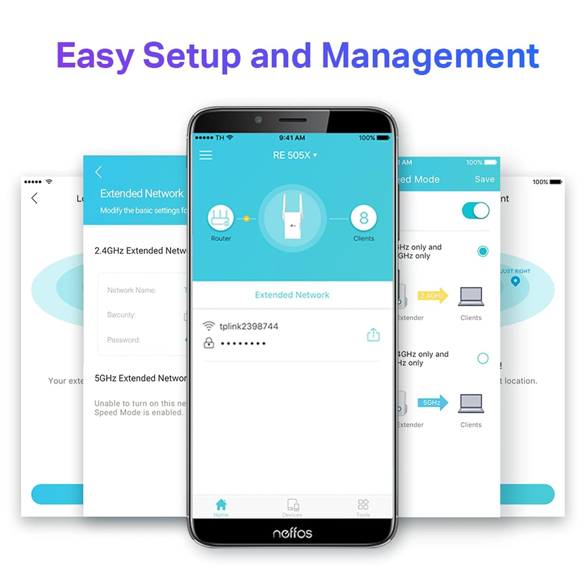 TP-Link RE505X AX1500 Dual-Band Wi-Fi 6 Range Extender, Gigabit Ethernet Port, OneMesh Support