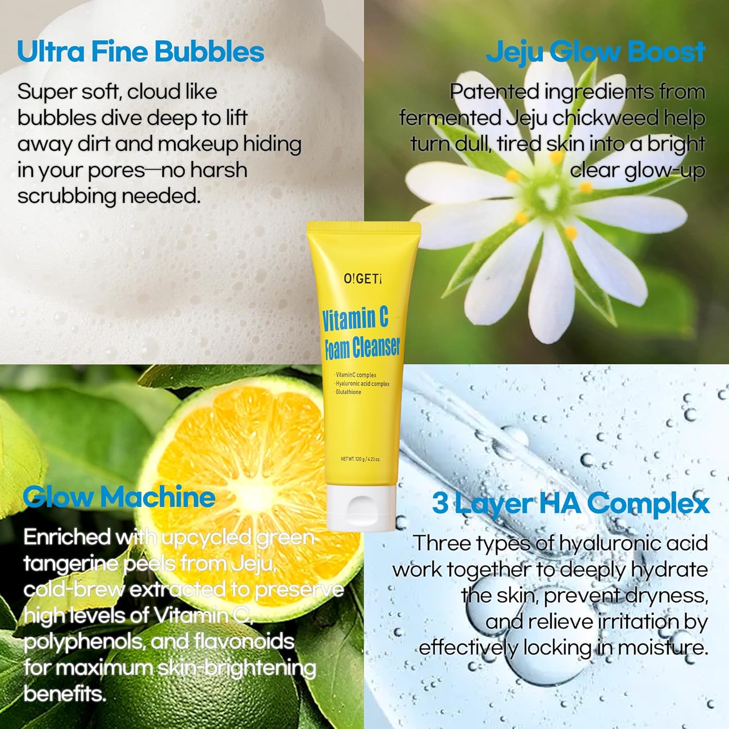 O!GETi Vitamin C Foam Cleanser, 120gm
