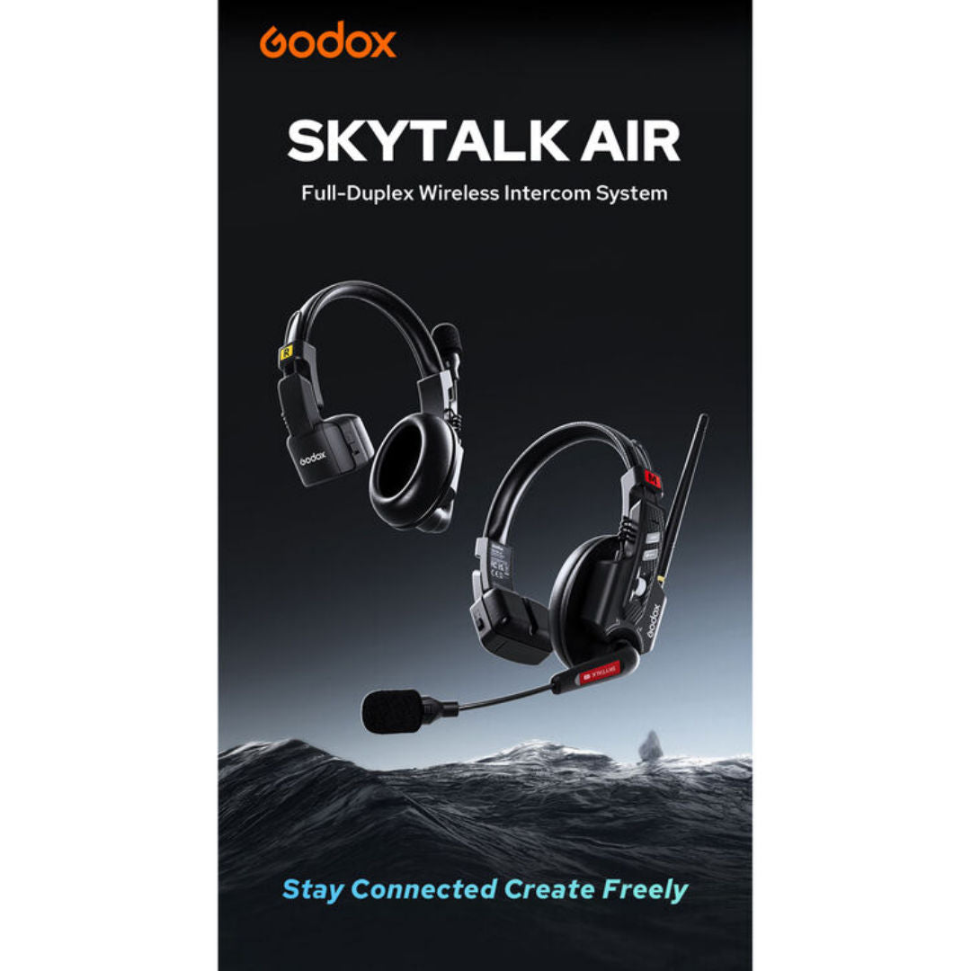 Godox SkyTalk Air Wireless Intercom Single Headset, 2.4 GHz