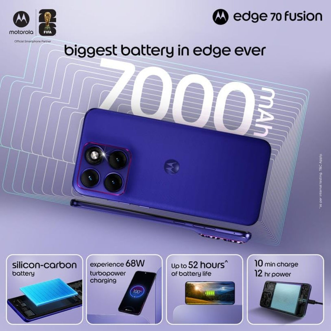 Motorola Edge 70 Fusion 5G, 12GB RAM, 256GB Storage