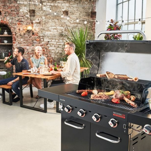 Char‑Broil Professional CORE B 4 Gas Grill, 4‑Burner TRU‑Infrared System, Side Burner, 30 mbar, 140916