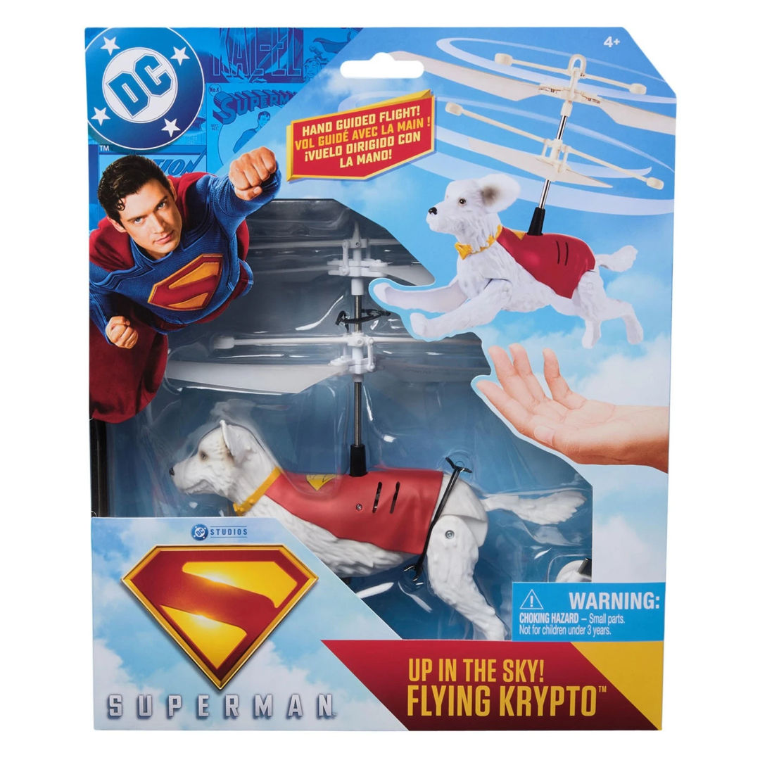 DC Superman Up In The Sky! Flying Krypto Toy, 7.5"