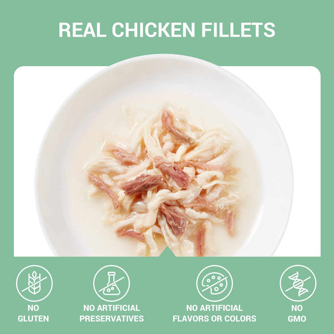 Schesir Complements Cat Wet Food in Broth, Chicken with Beef 70g