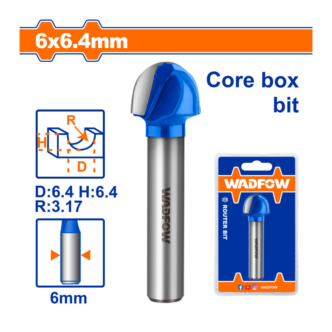WADFOW Cove Box Router Bit, 12.7 mm