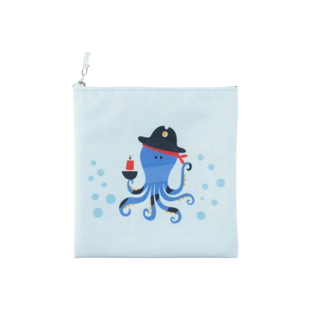 Mycey Snack Bag, Reusable Medium Snack Pouch with Pirate Design