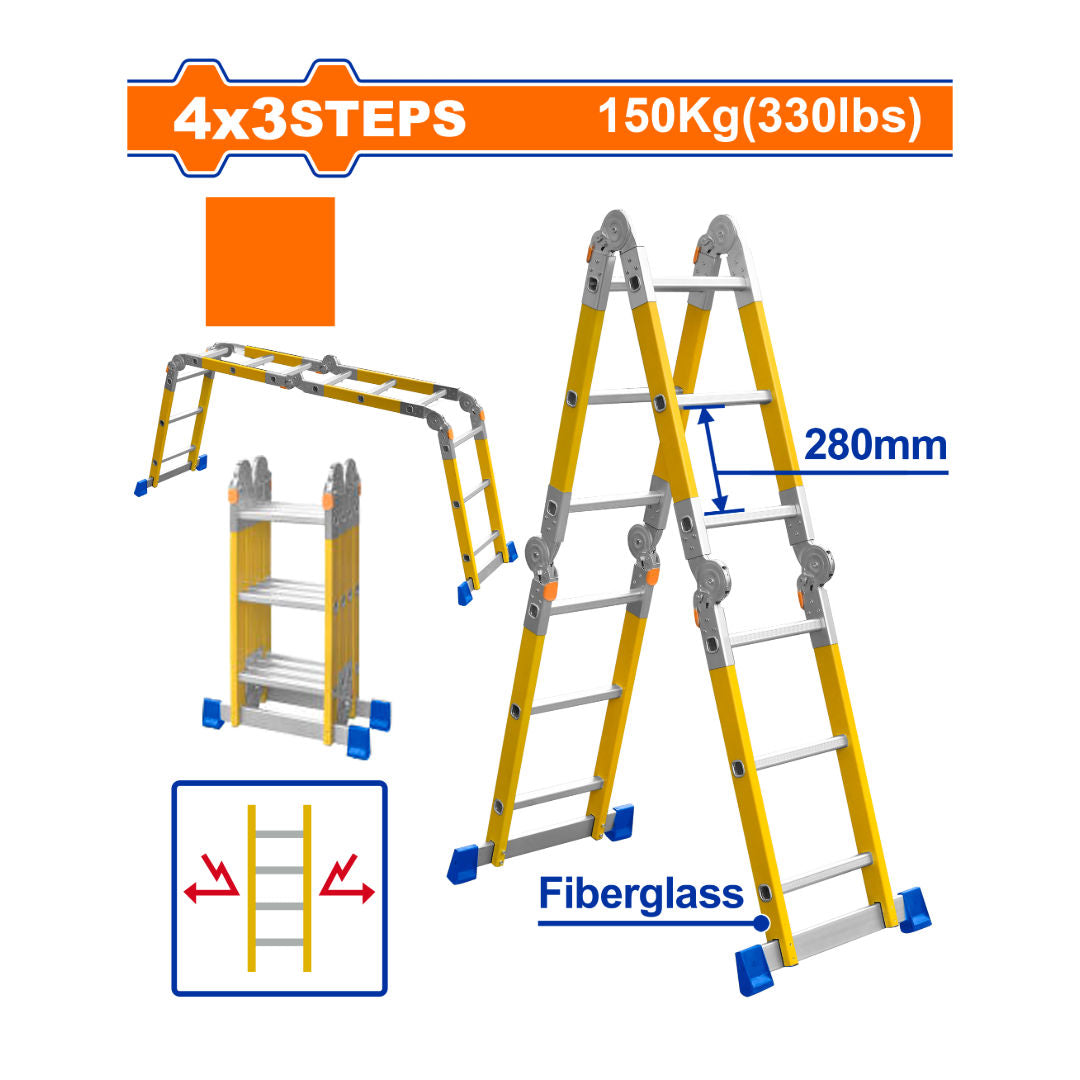 WADFOW Multi-Purpose Fiberglass Ladder