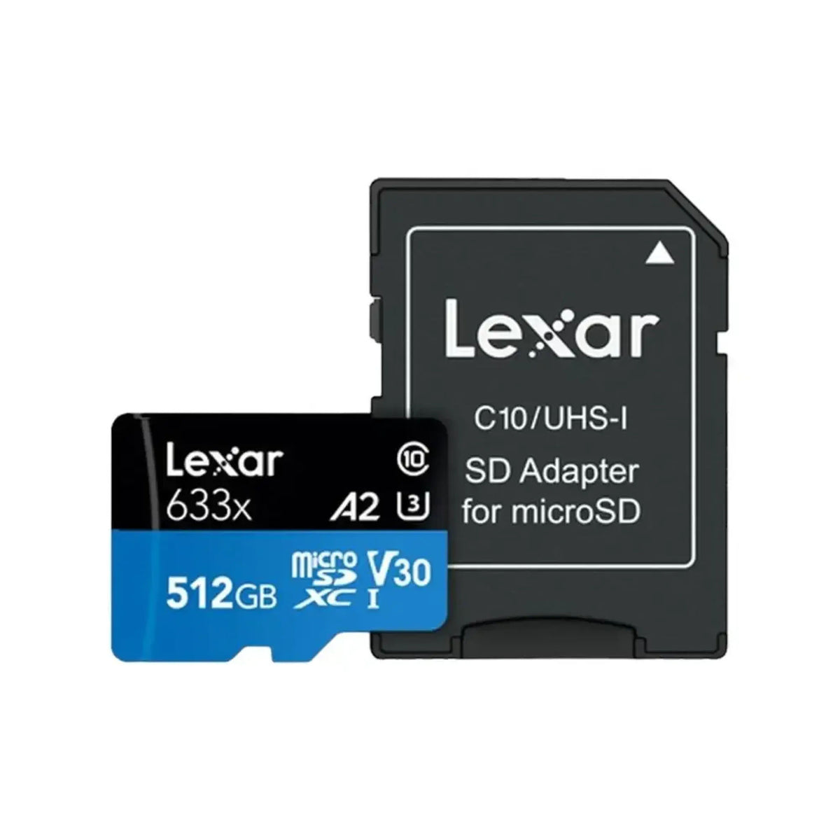 Lexar High-Performance 633x 512GB microSDXC UHS-I Card with SD Adapter, Up to 100MB/s