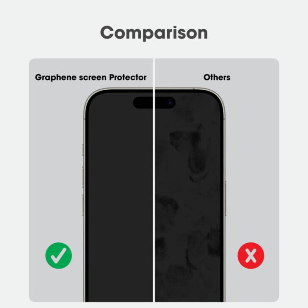 Blupebble Graphene Rock Series 2.5D Tempered Glass Screen Protector for iPhone 17 Series