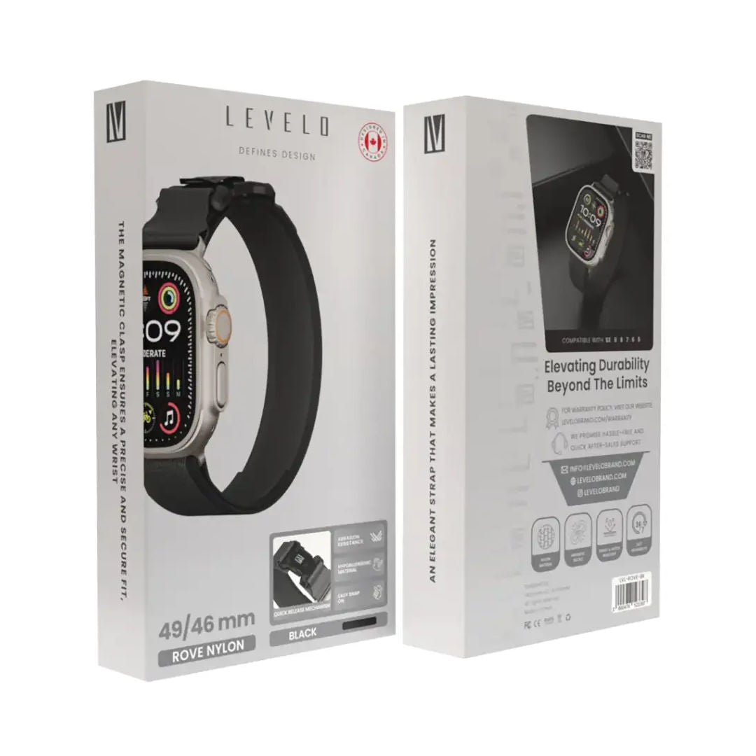Levelo Rove Nylon Watch Strap With Metal Buckle