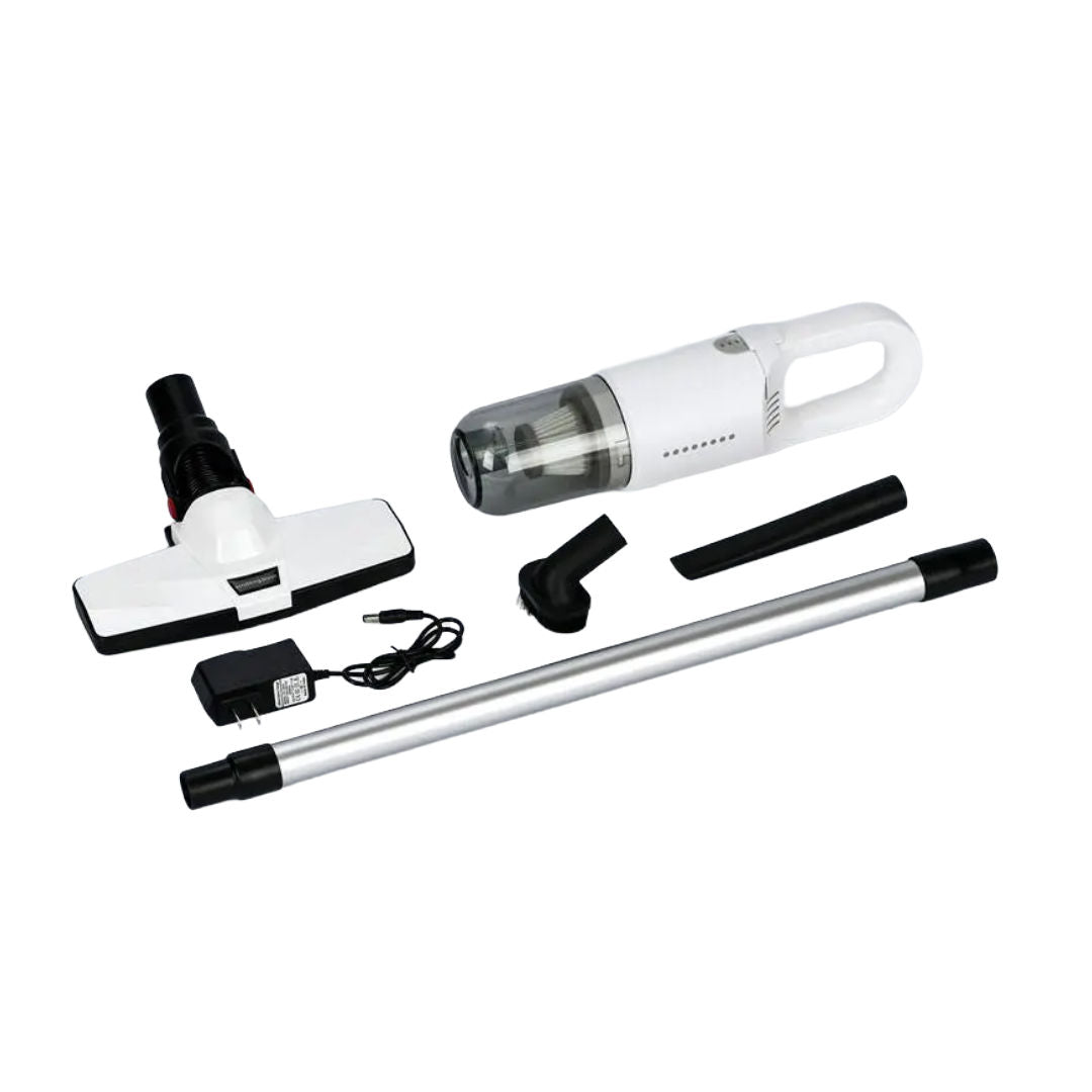 Porodo Portable Cordless Stick Vacuum Cleaner 11-12Kpa, 100W, 7500mAh, White