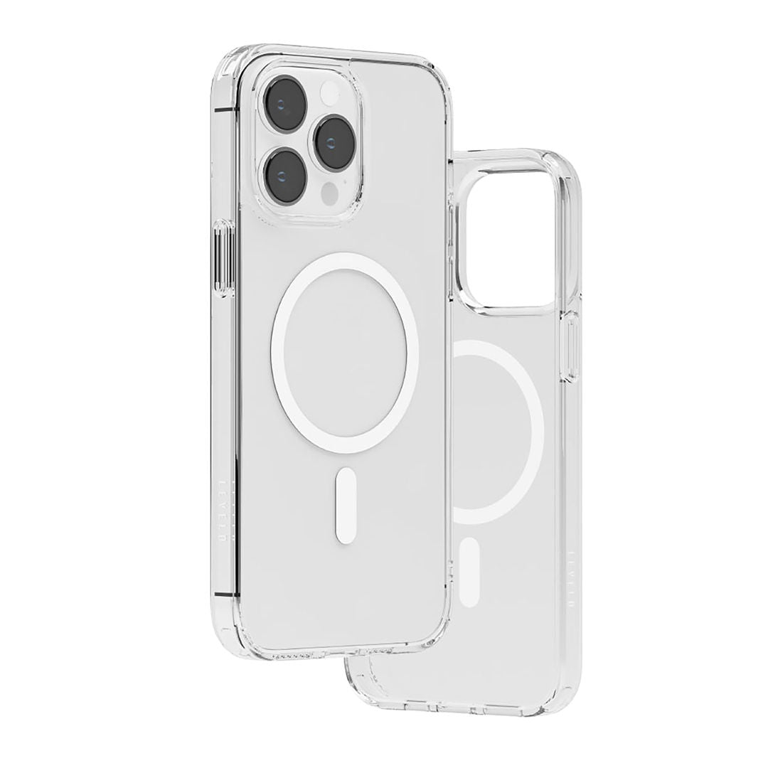 Levelo Clara MagSafe Back Case For iPhone 14 Pro Max, Clear