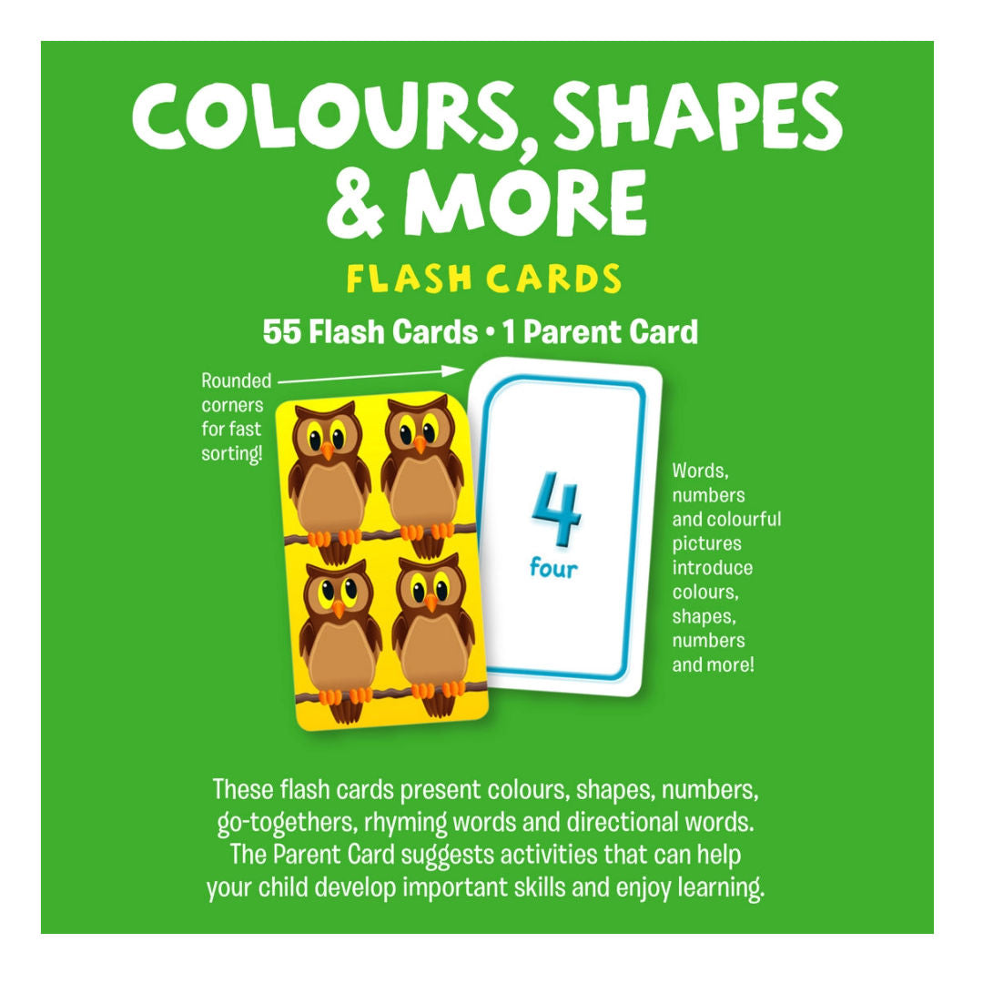School Zone Colours, Shapes & More Flash Cards