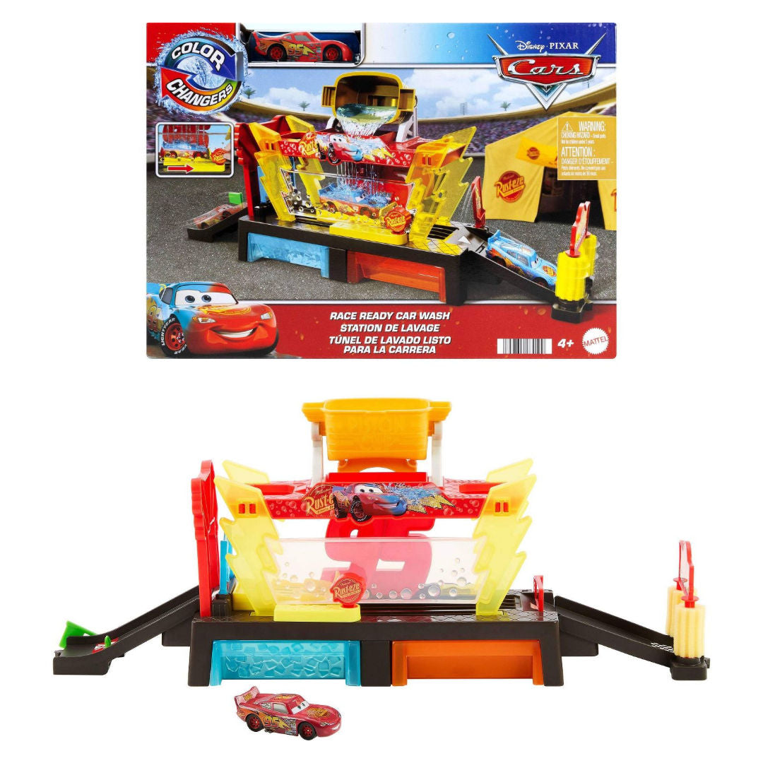 Disney Pixar Cars Color Changers Race Ready Car Wash Playset