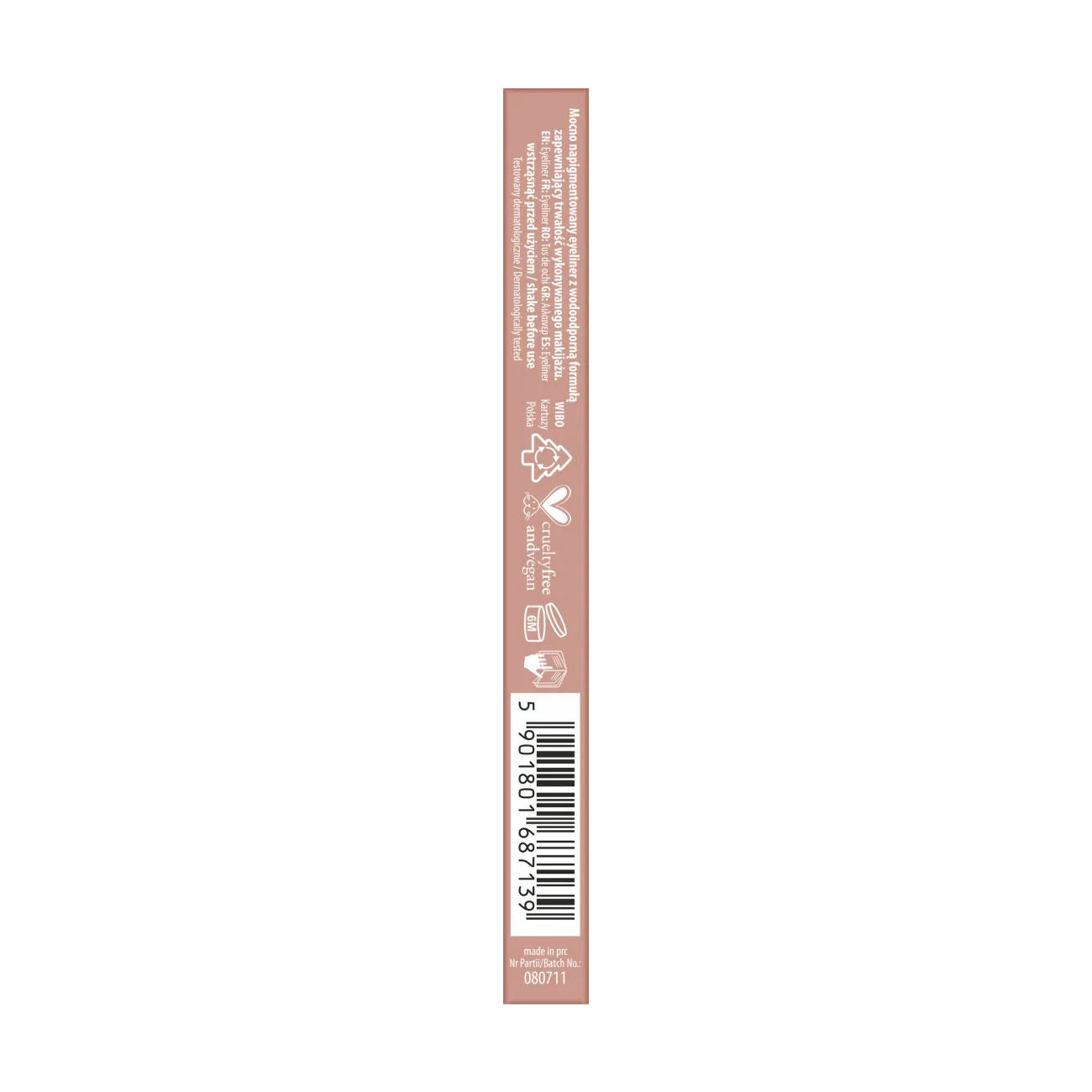 NAM Waterproof Pen Eyeliner, Ultra Black Precise Waterproof Felt-Tip Liner, 0.8gm
