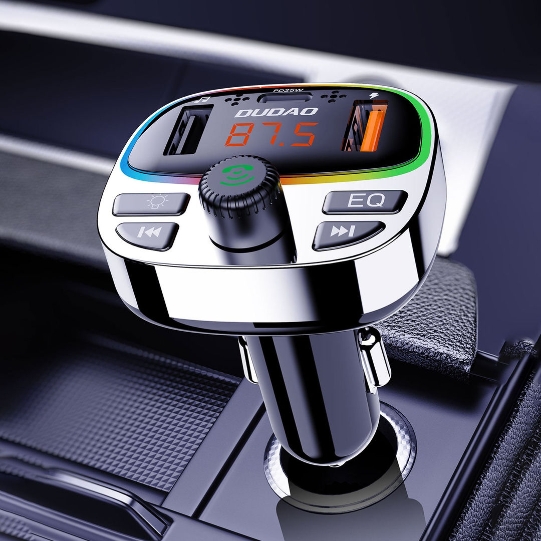 DUDAO R2PRO+-B Bluetooth MP3 Wireless FM Car Charger, PD25W